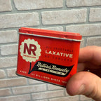 Vintage NR Regular Nature's Remedy Laxative Tin Advertising Empty Red 59 Cents