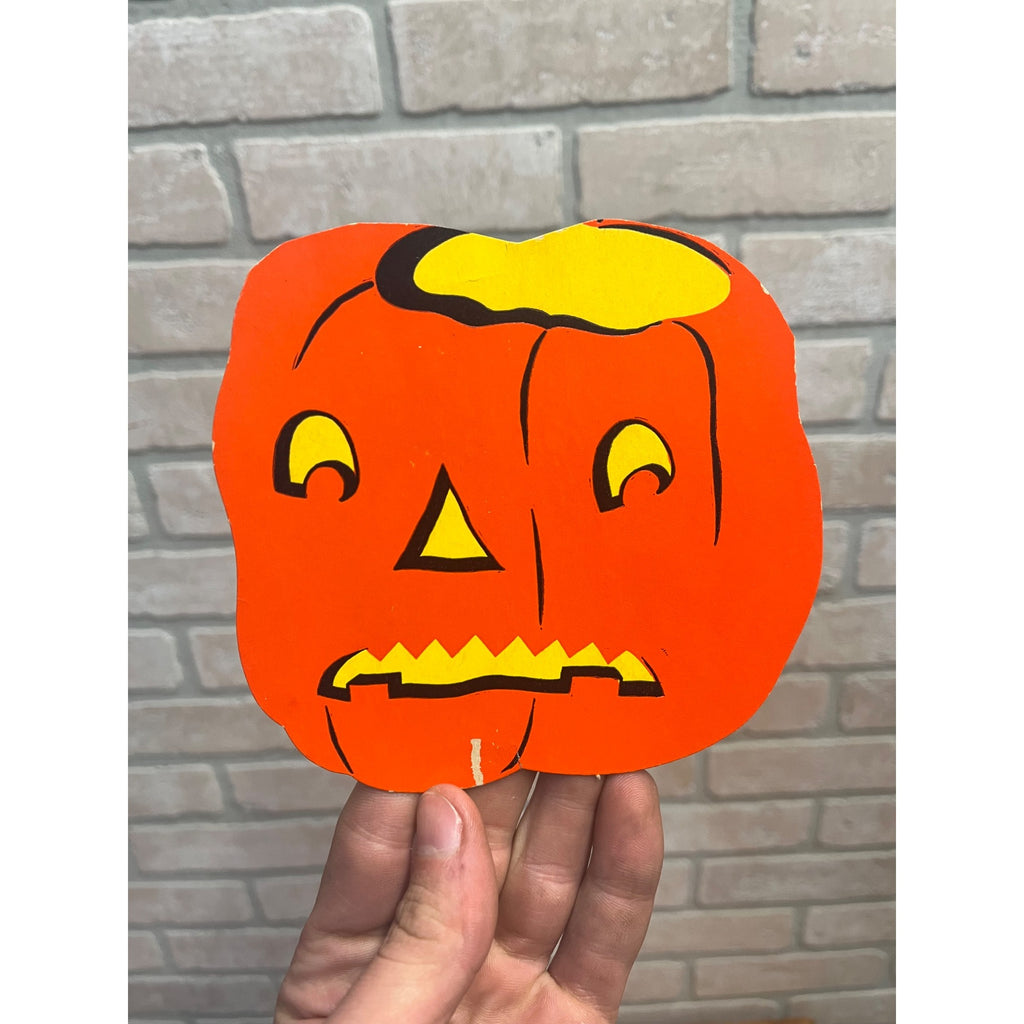Vintage 1940s Halloween Diecut Jack o' Lantern JOL - Merri-Lei