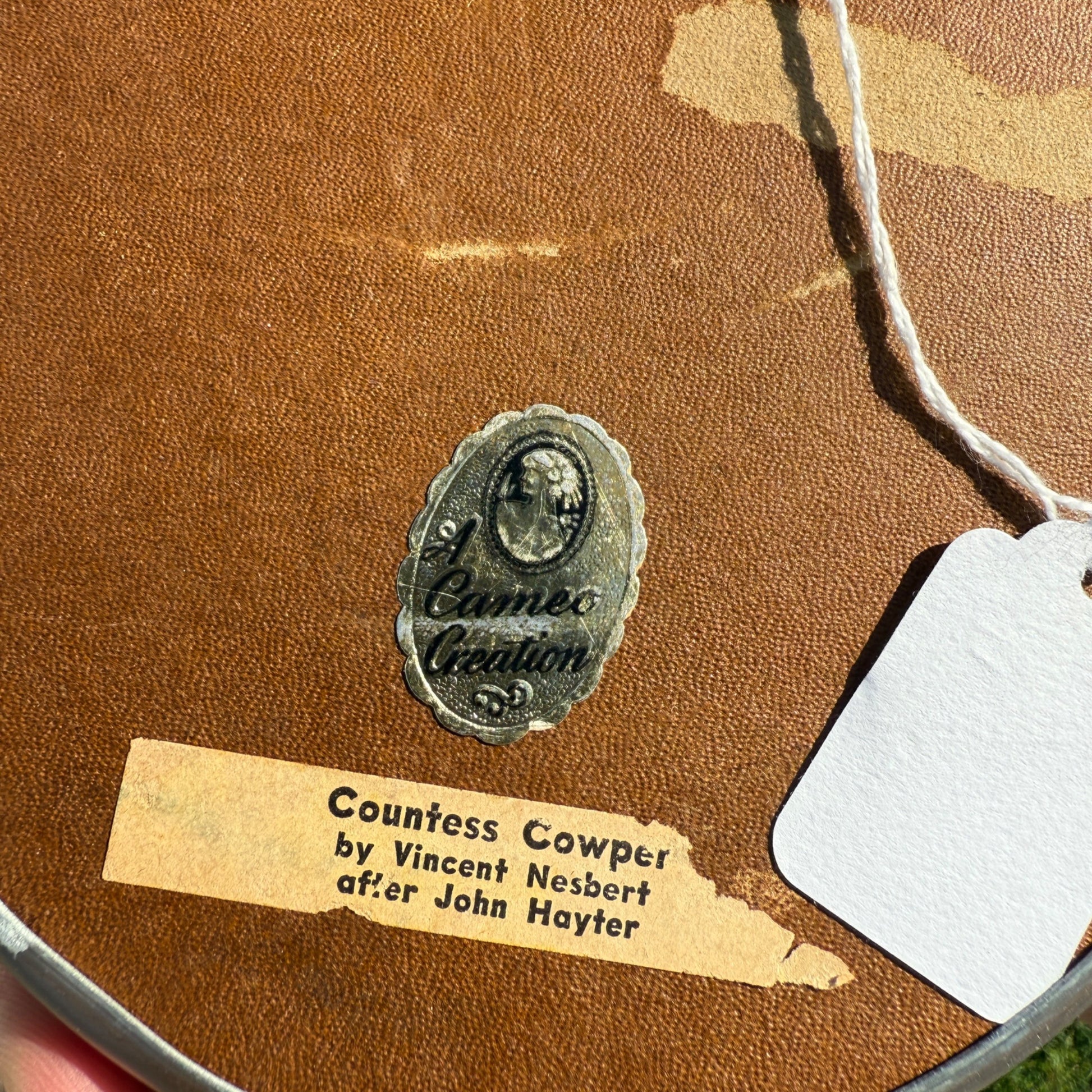 Vintage MCM Mid-Century Cameo Creation Countess Cowper Chrome Frame