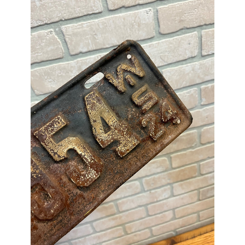Vintage Wisconsin License Plate 1924 Automobile Car Truck