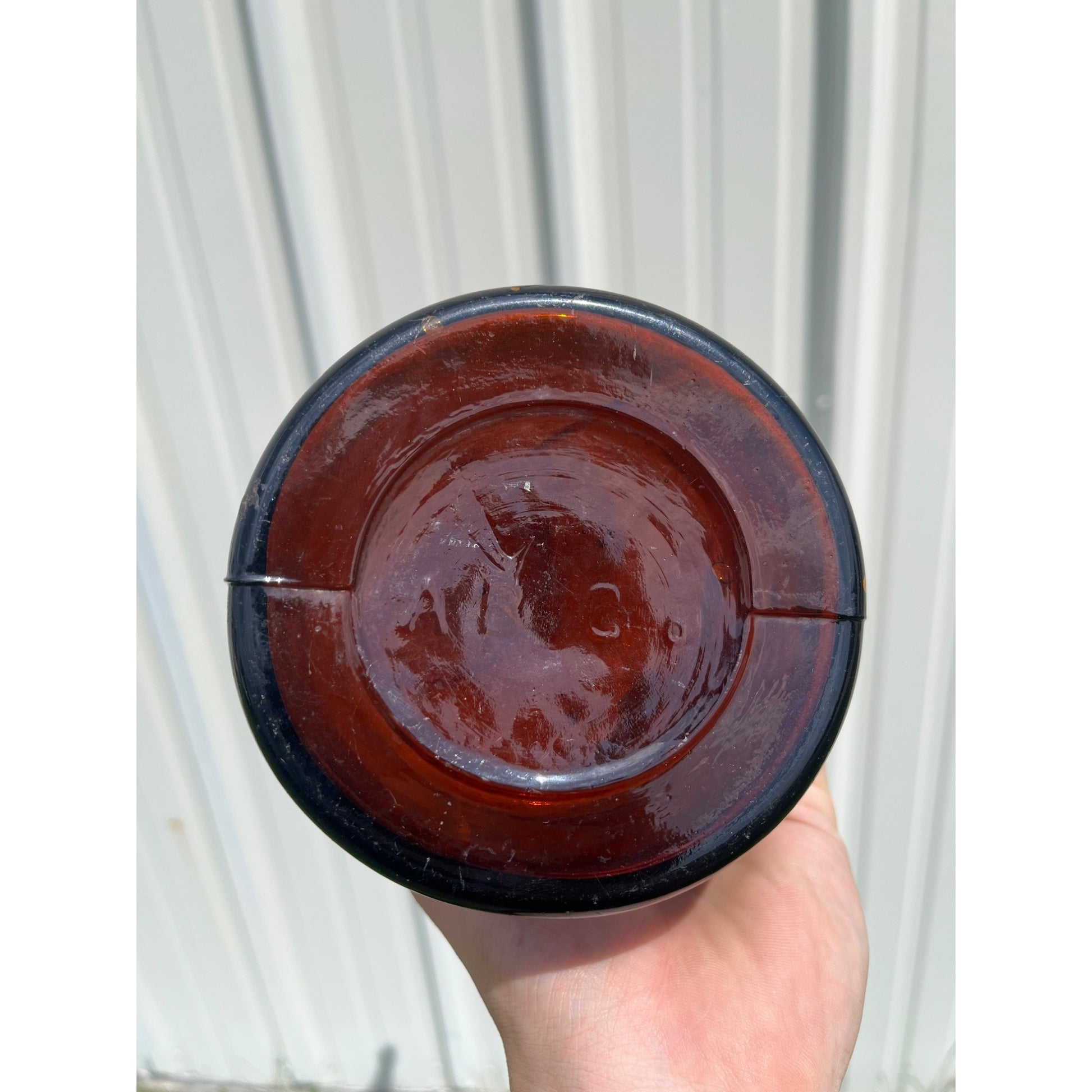Pre-Pro Popel Giller Co. Warsaw Illinois Amber Half Gal. Picnic Beer Blob Bottle