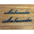 Vintage Nash AMC Ambassador Emblem Badges Script Lot (2) OEM Original Parts