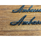 Vintage Nash AMC Ambassador Emblem Badges Script Lot (2) OEM Original Parts