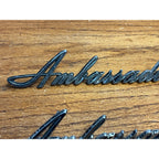 Vintage Nash AMC Ambassador Emblem Badges Script Lot (2) OEM Original Parts