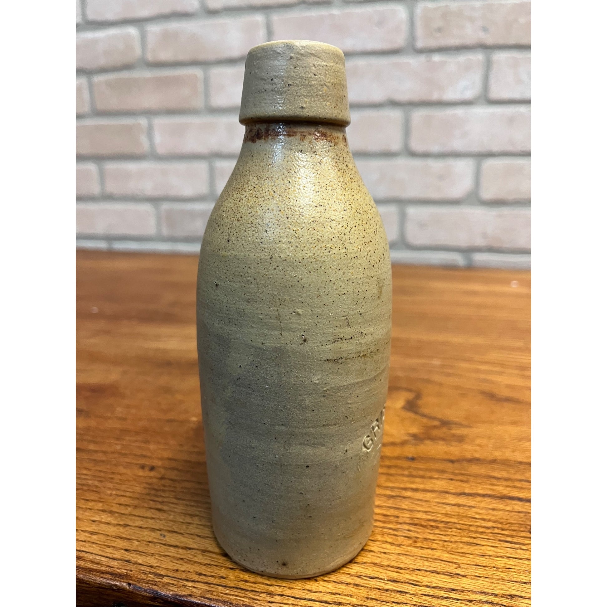 Antique 1800s GRISBAUM & KEHREIN Milwaukee Wis. Clay Stoneware Beer Bottle