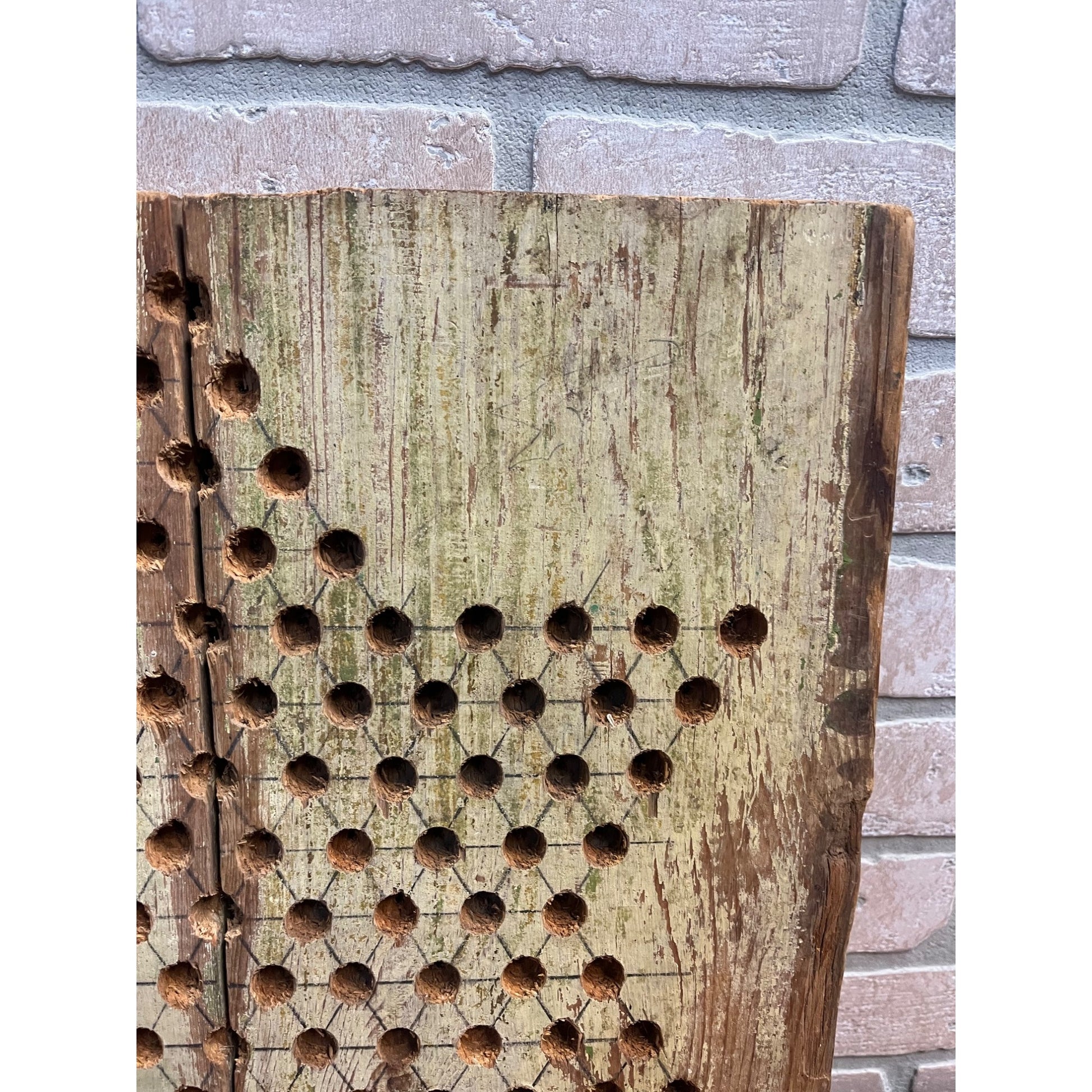 Antique Chinese Checkers Game Board Circa 1910 Folk Art Primitive American