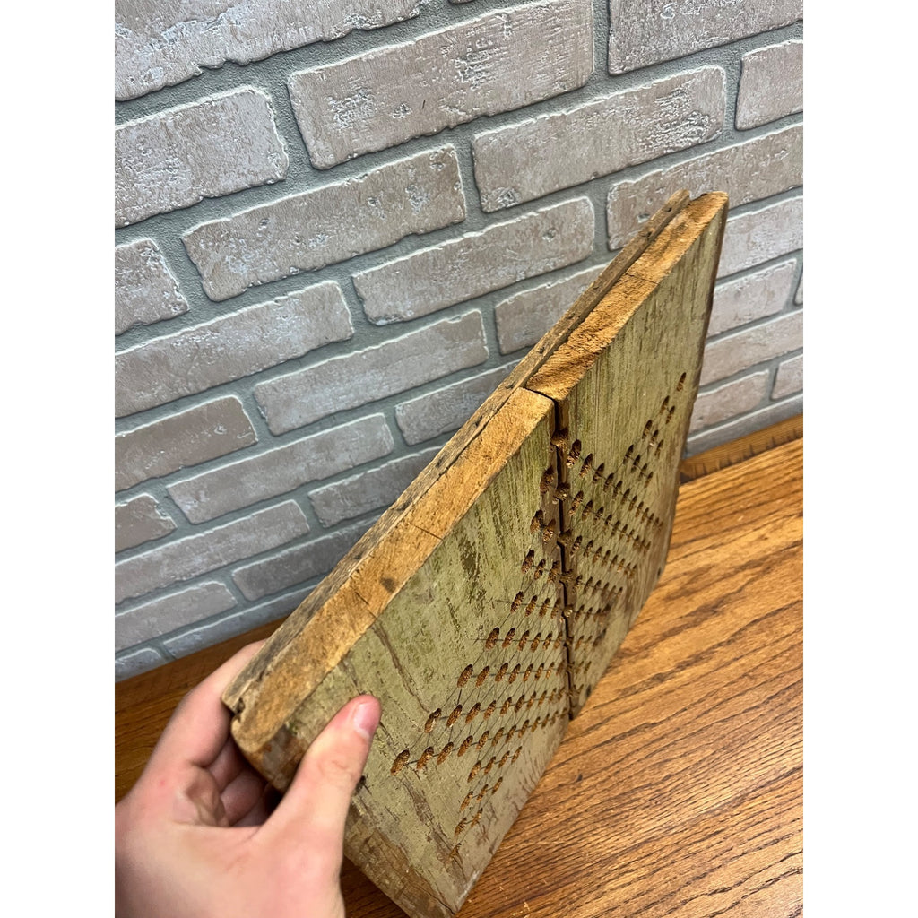 Antique Chinese Checkers Game Board Circa 1910 Folk Art Primitive American