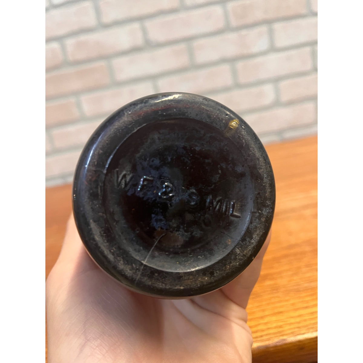 Pre-Prohibition Wm. Weber Grafton, Wis. Wisconsin Embossed Beer Bottle Amber