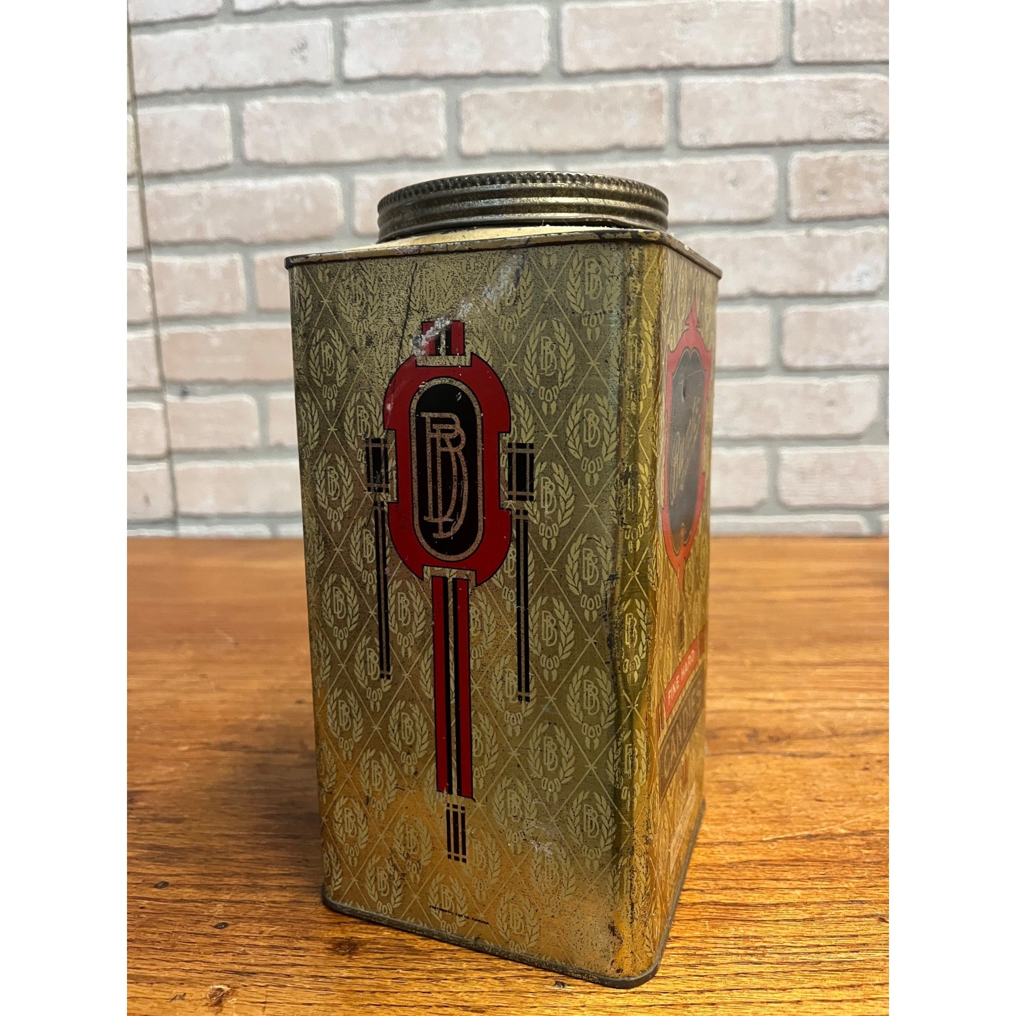 Vintage 1930s Bunte Brothers Candy Confectionery Advertising Tin Can Chicago