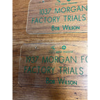 Vintage Clear Acrylic License Plate Factory Trials Car ARCO Chemical Set of Two (2) 1991 Bob Wilson