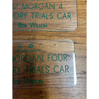 Vintage Clear Acrylic License Plate Factory Trials Car ARCO Chemical Set of Two (2) 1991 Bob Wilson