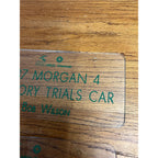 Vintage Clear Acrylic License Plate Factory Trials Car ARCO Chemical Set of Two (2) 1991 Bob Wilson