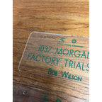 Vintage Clear Acrylic License Plate Factory Trials Car ARCO Chemical Set of Two (2) 1991 Bob Wilson