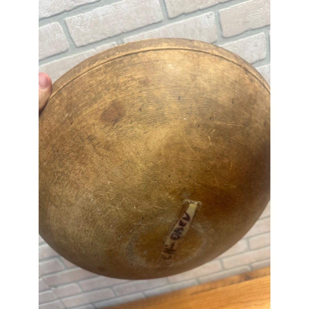 Antique Primitive Wooden Butter Bowl w/ Paddle Farmhouse Country Wood 1800s