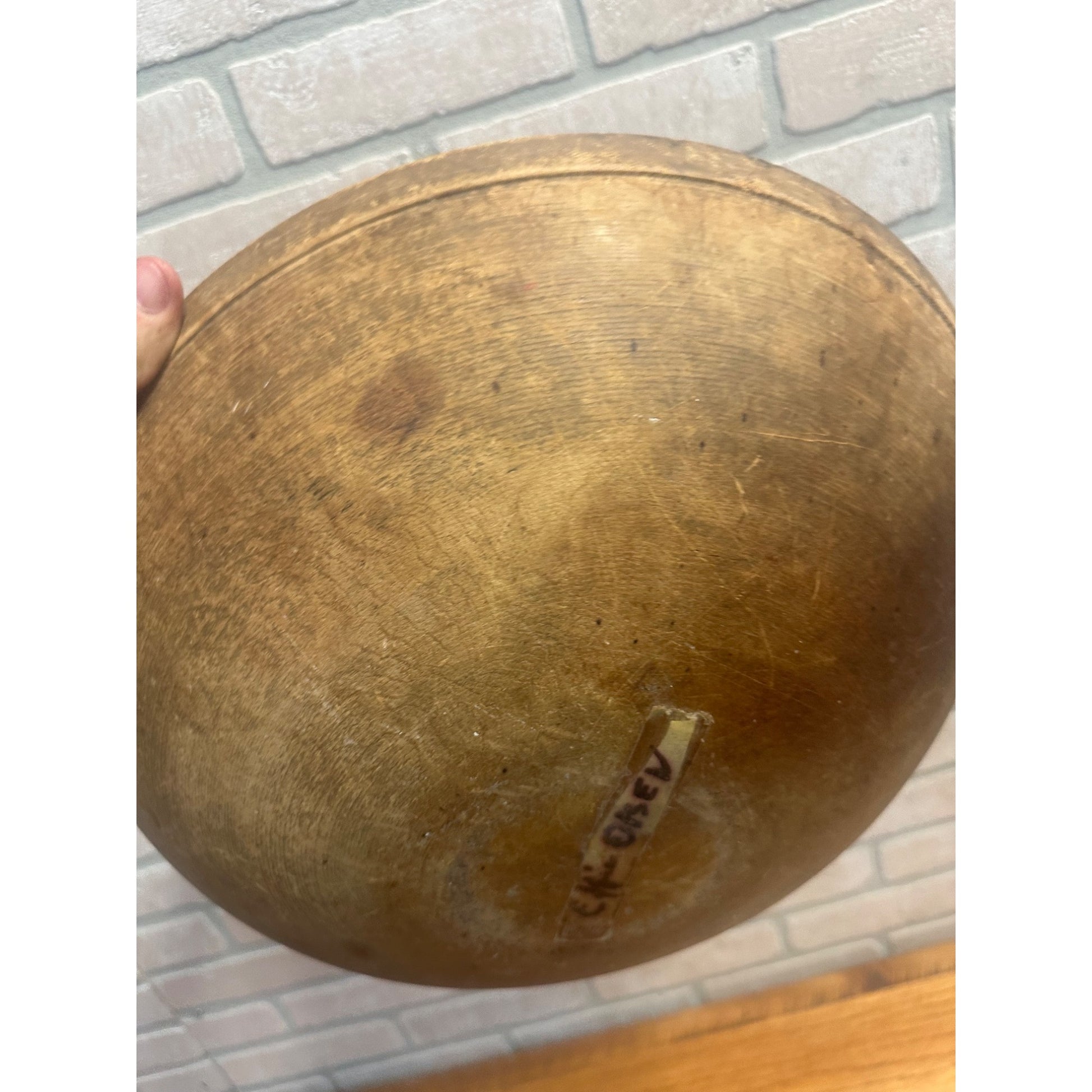 Antique Primitive Wooden Butter Bowl w/ Paddle Farmhouse Country Wood 1800s