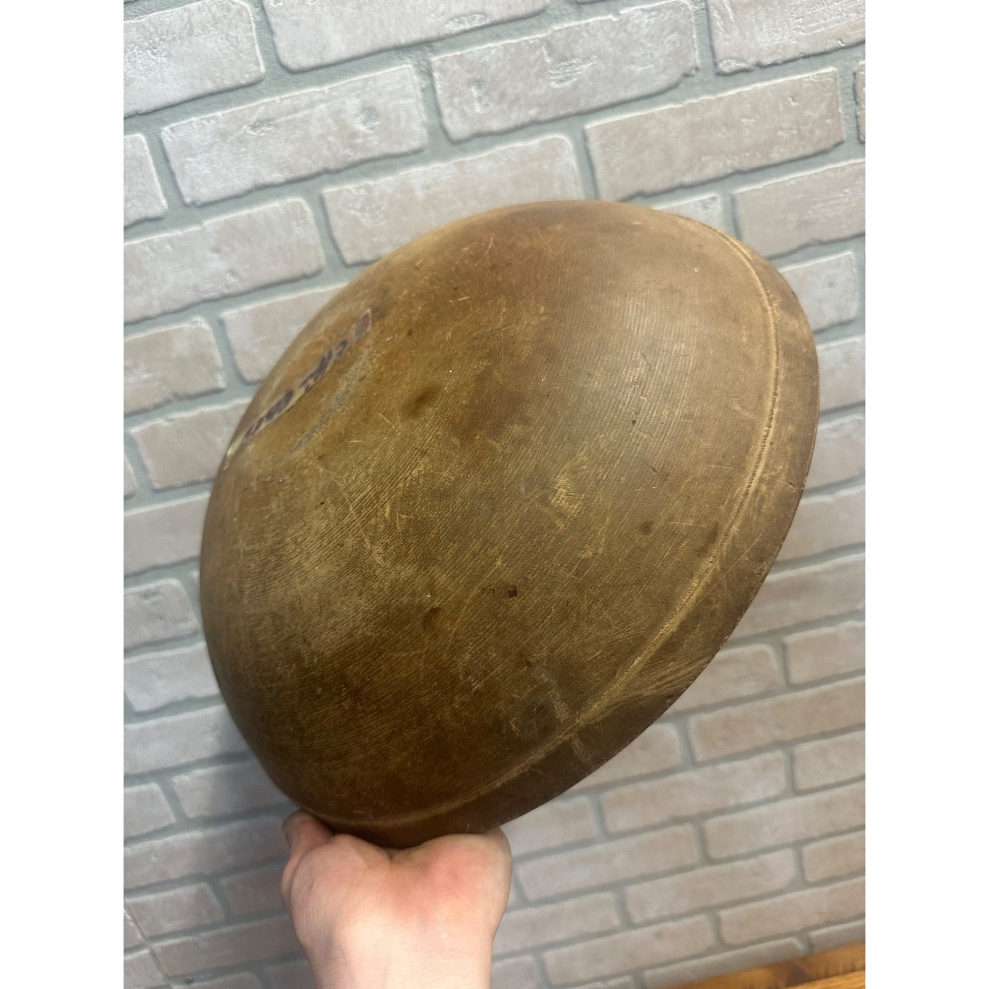 Antique Primitive Wooden Butter Bowl w/ Paddle Farmhouse Country Wood 1800s