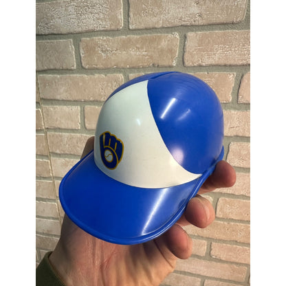 Vintage 1973 Milwaukee Brewers Mini Baseball Hat Helmet Plastic Coin Bank