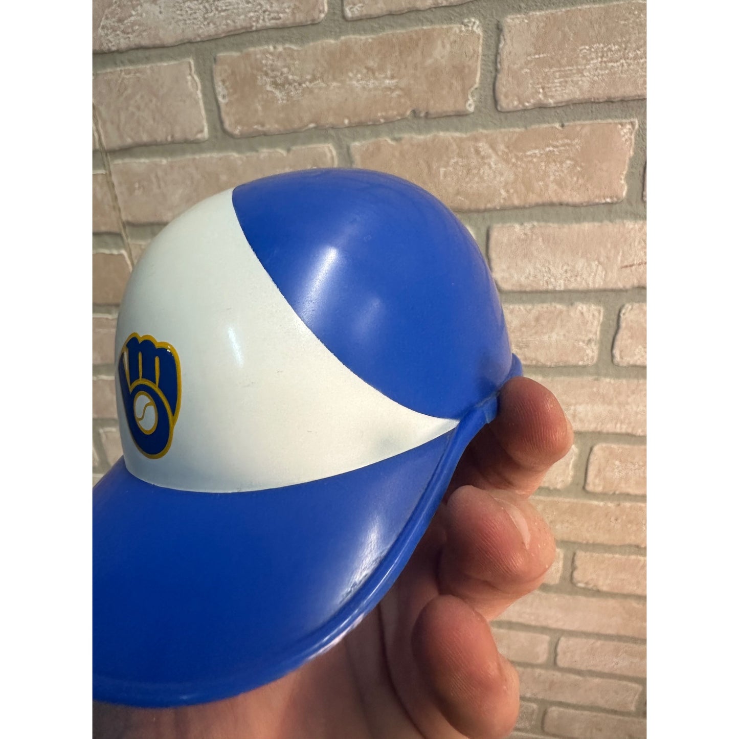 Vintage 1973 Milwaukee Brewers Mini Baseball Hat Helmet Plastic Coin Bank