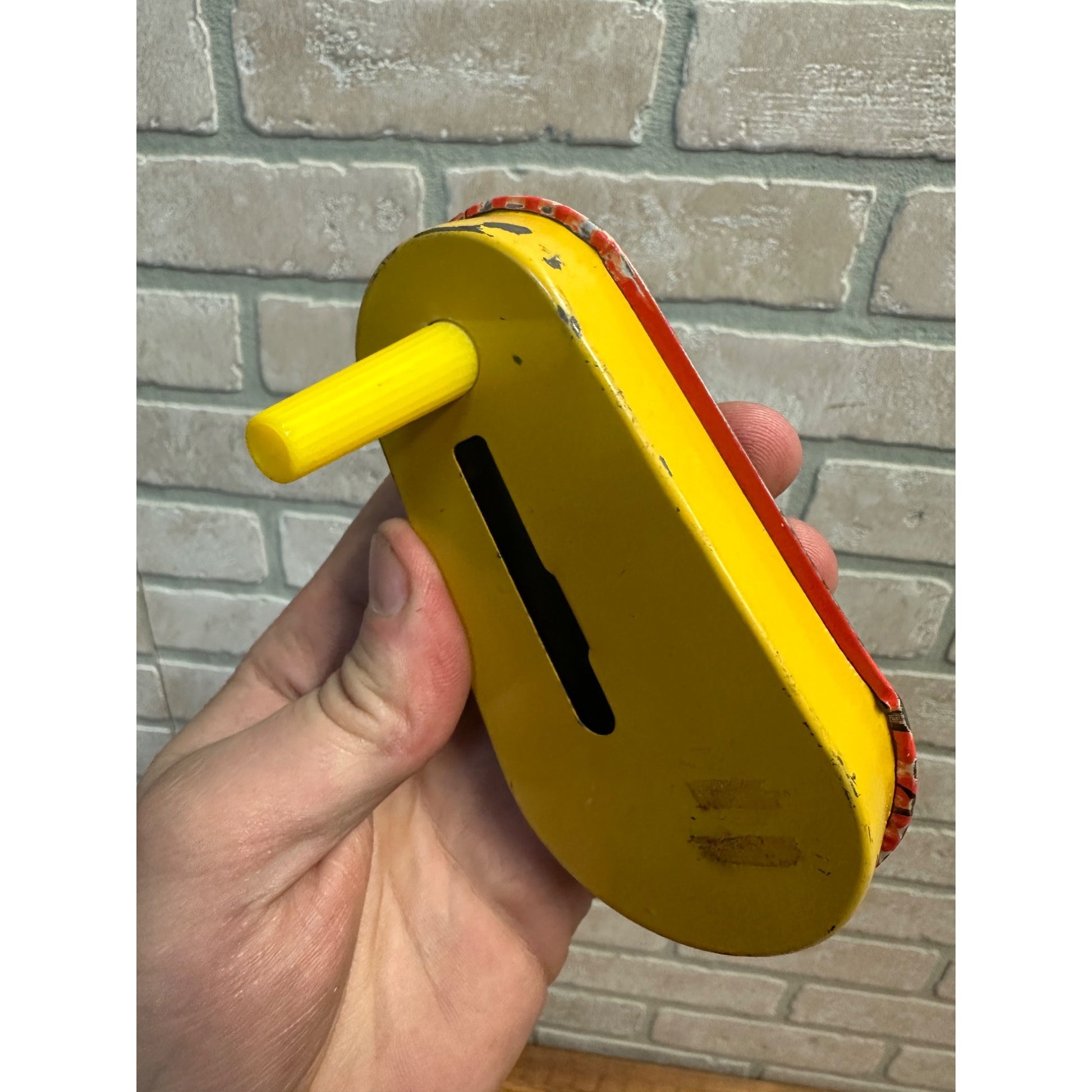 Vintage Halloween Owl & JOL Tin Litho Noisemaker US Metal Toy Co. Ratchet