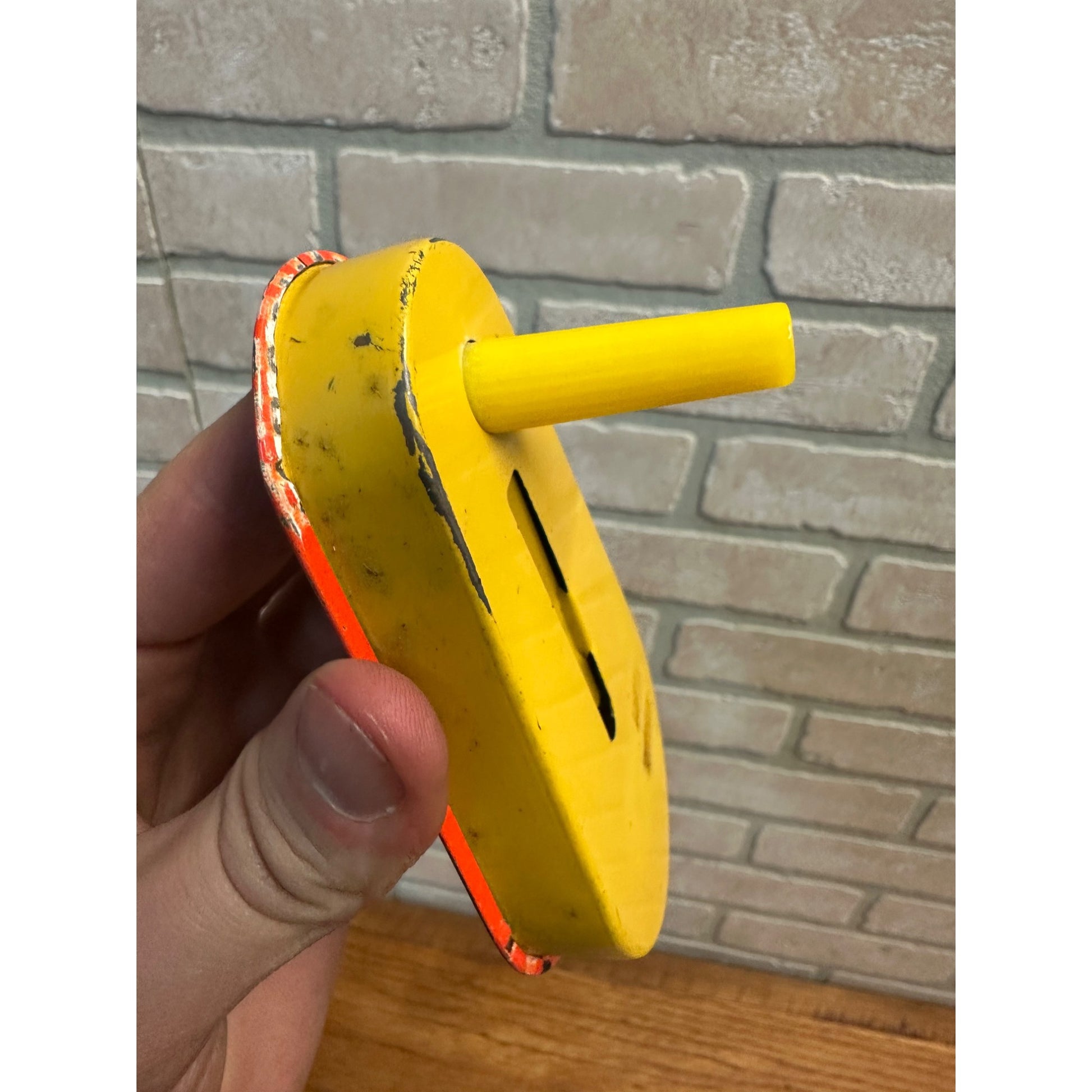 Vintage Halloween Owl & JOL Tin Litho Noisemaker US Metal Toy Co. Ratchet