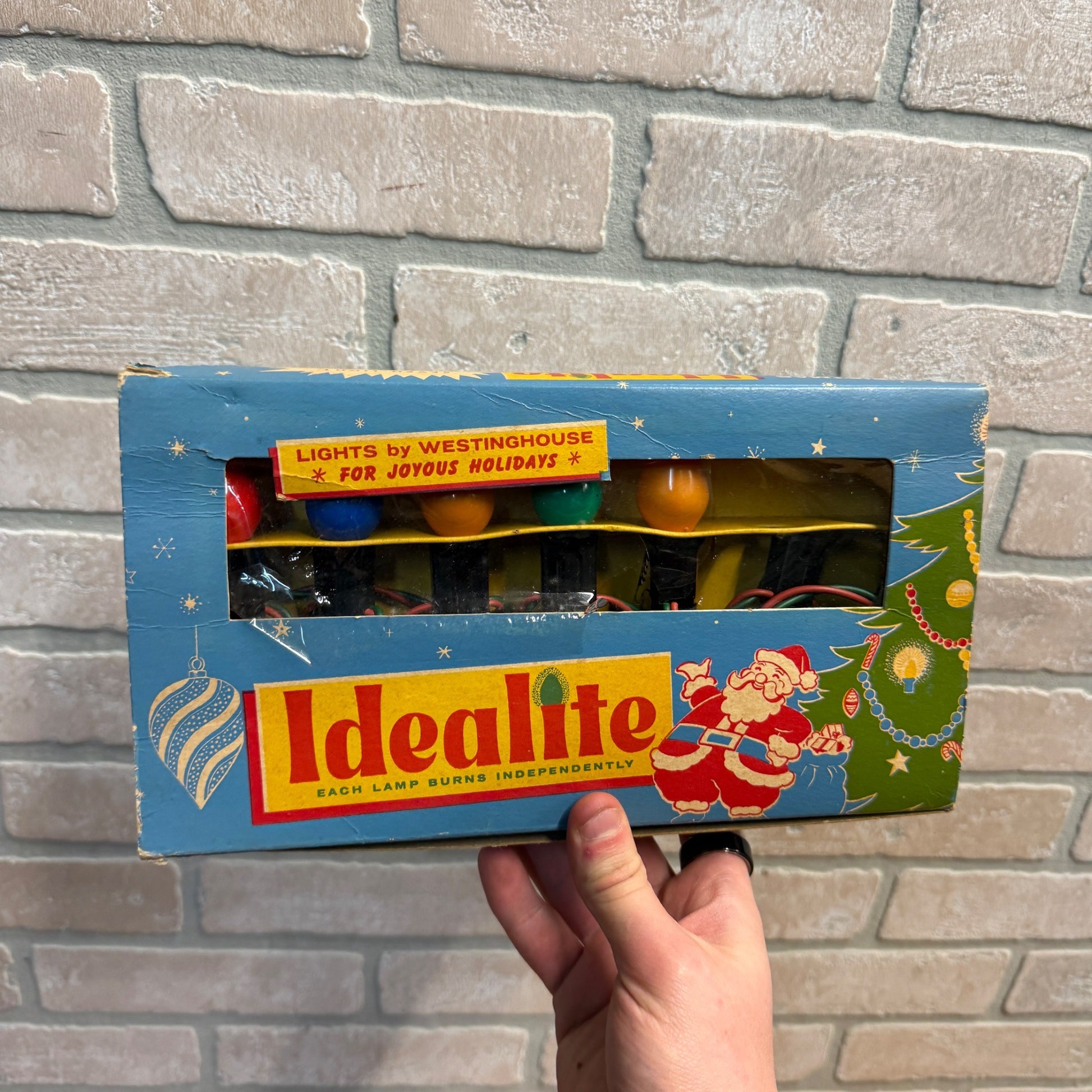 Vintage Christmas String Lights Xmas Box Decor Idealite