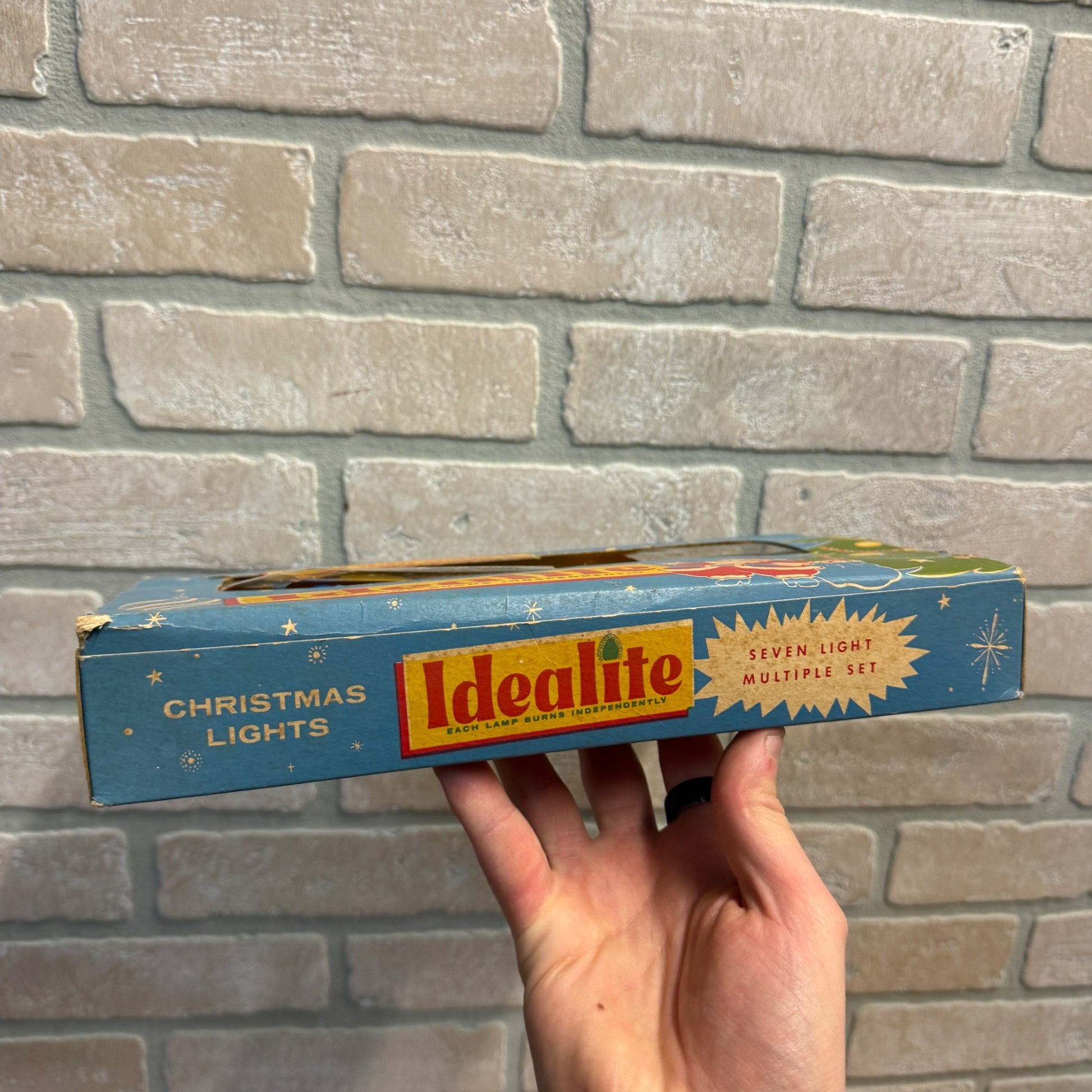 Vintage Christmas String Lights Xmas Box Decor Idealite