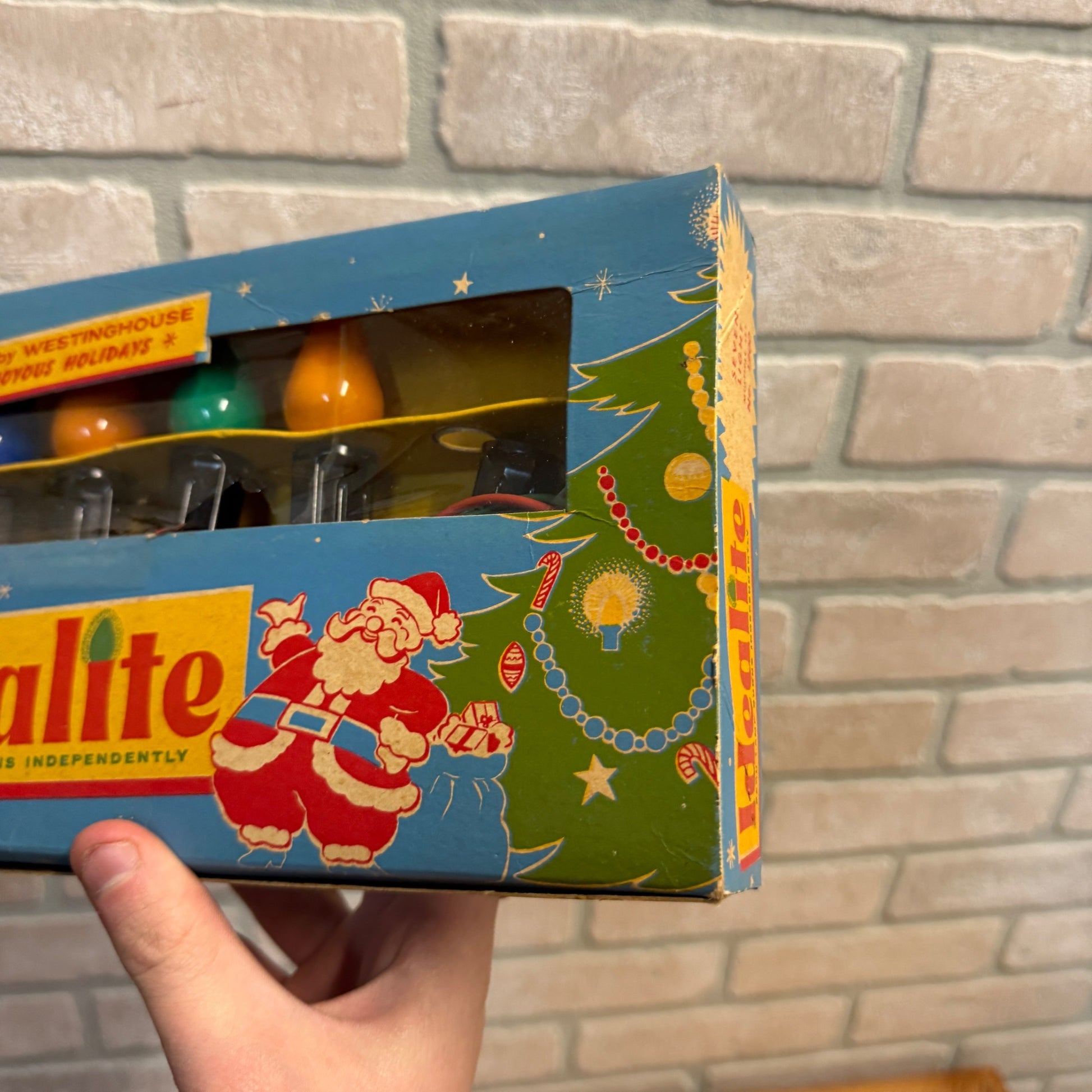 Vintage Christmas String Lights Xmas Box Decor Idealite