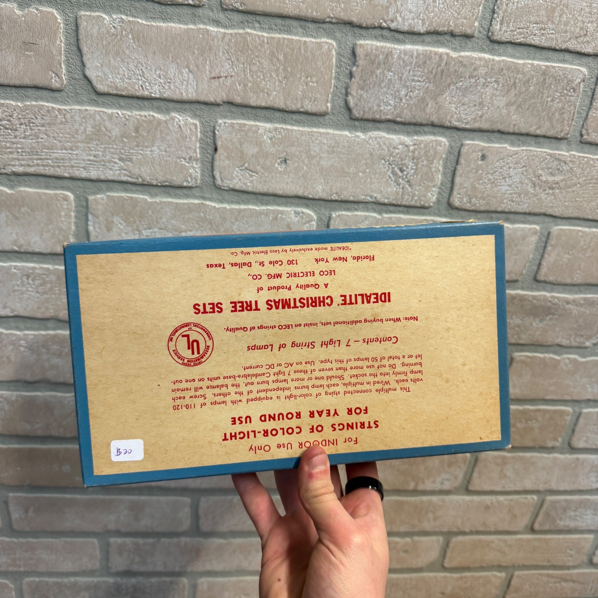 Vintage Christmas String Lights Xmas Box Decor Idealite