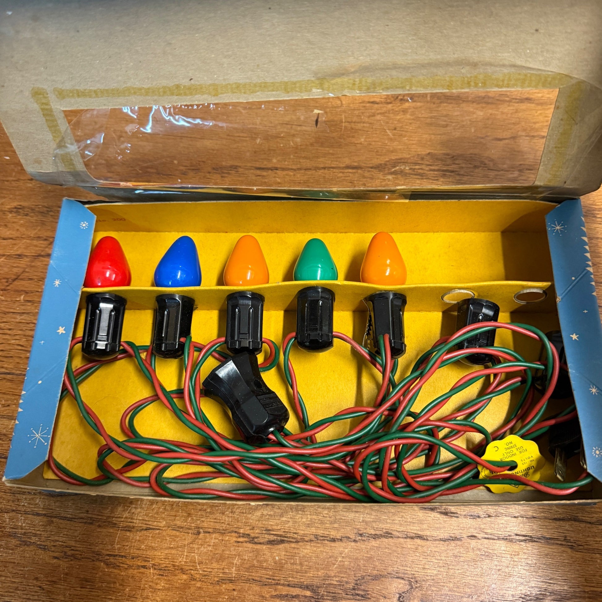 Vintage Christmas String Lights Xmas Box Decor Idealite