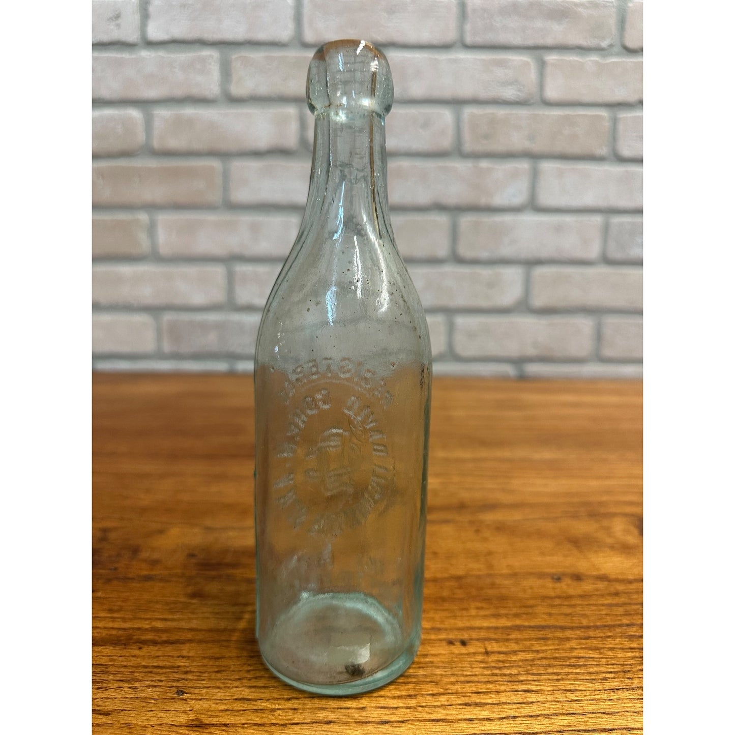 1890s Blob Top Beer Bottle David Cohen 176 Monroe St New York NY Applied