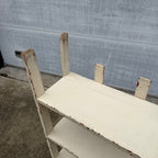 Vintage Chippy White Bookshelf- 4 Tier Rustic Deco Shelf