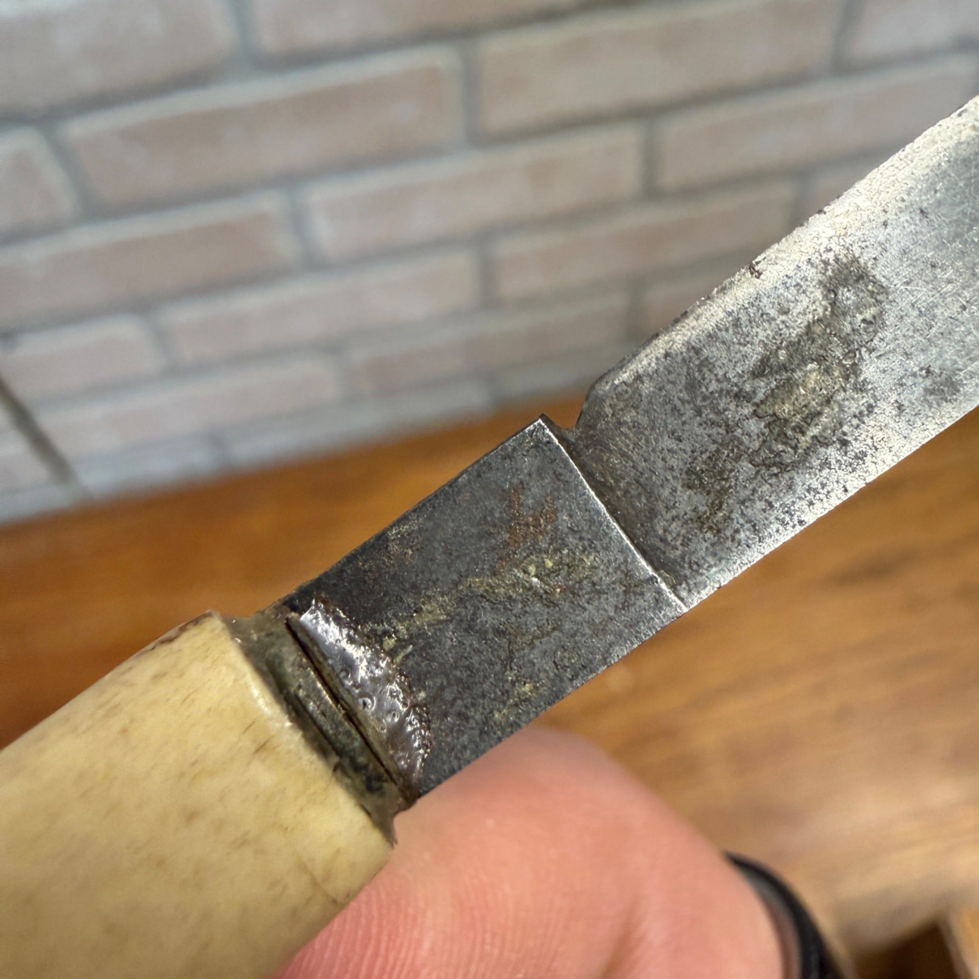 Vintage Antique Desk Scalpel Knife Ink Eraser W/ White Handle