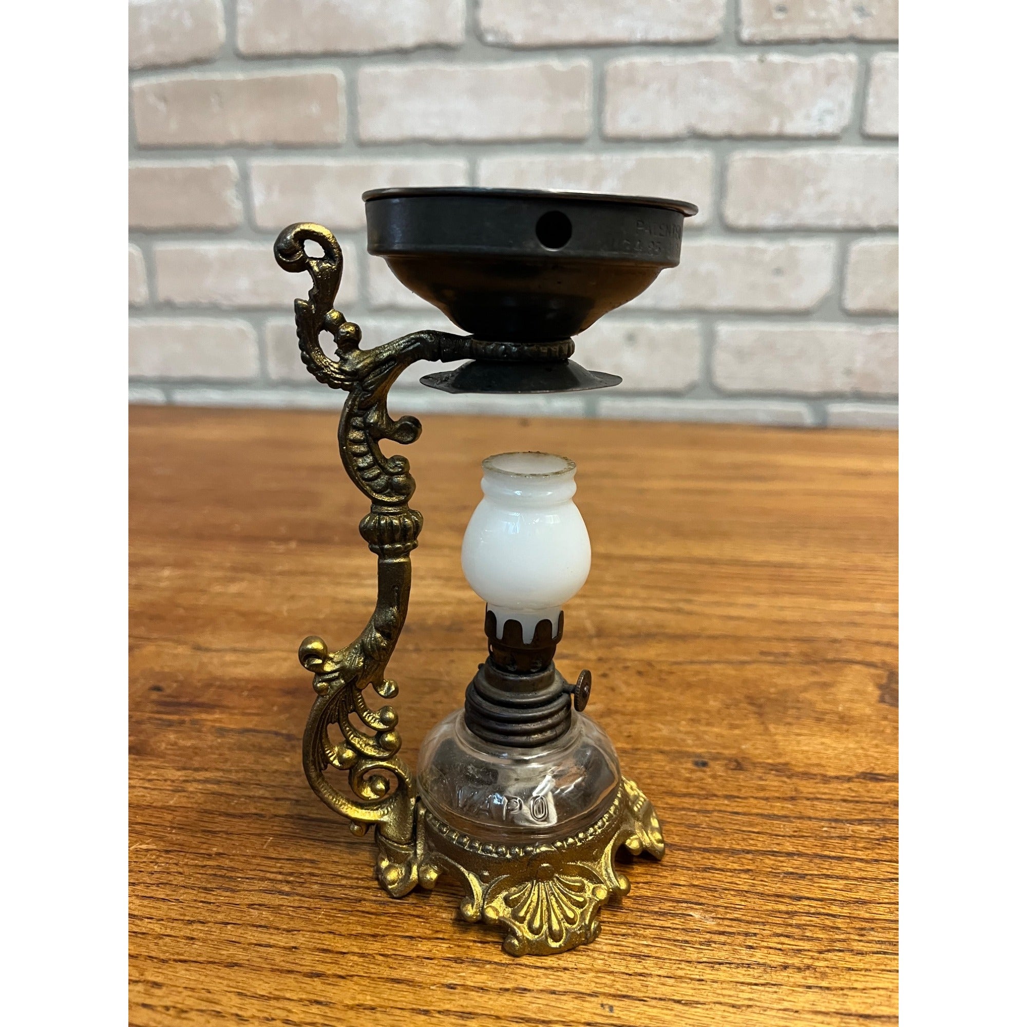 Antique 1800s Brass Vapo Cresolene Vaporizer Medical Oil Lamp Vintage