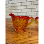 Vintage L.E. Smith Amberina Sugar & Creamer Set - Pair