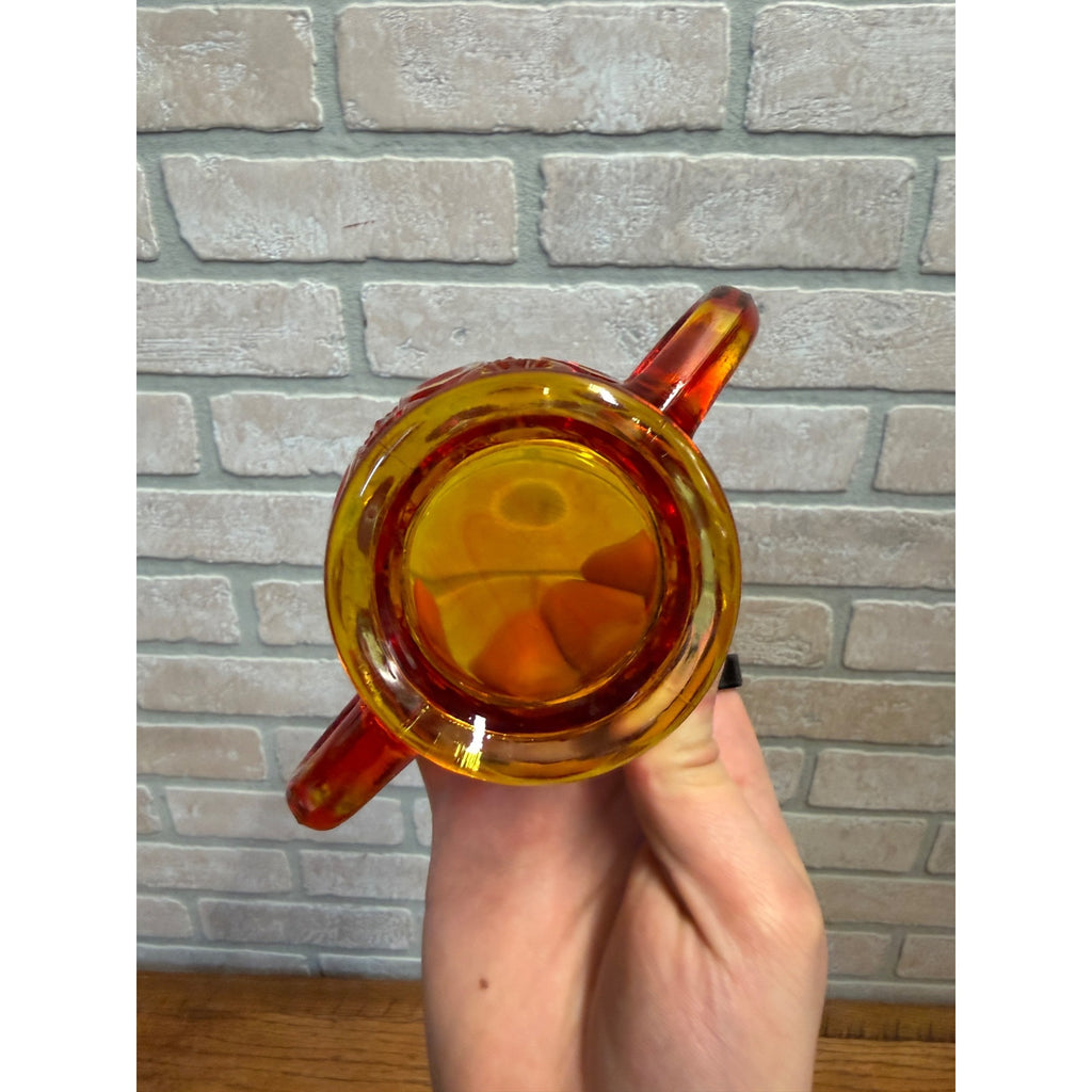 Vintage L.E. Smith Amberina Sugar & Creamer Set - Pair