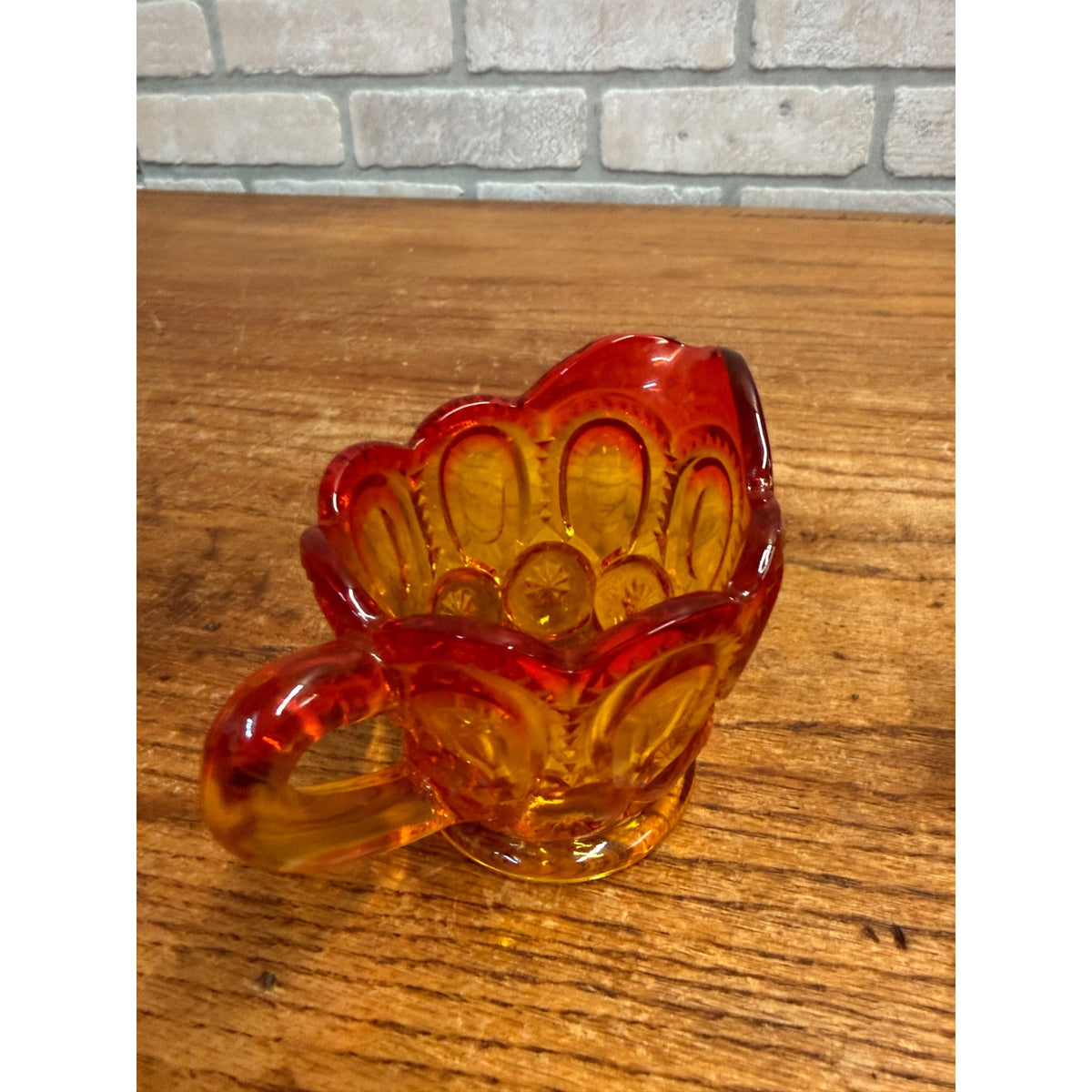 Vintage L.E. Smith Amberina Sugar & Creamer Set - Pair
