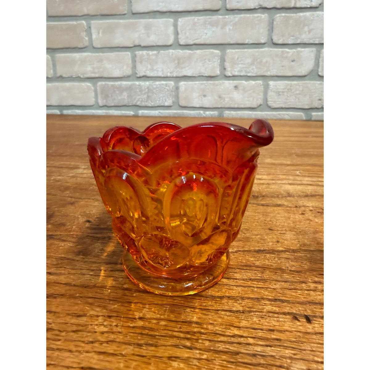 Vintage L.E. Smith Amberina Sugar & Creamer Set - Pair