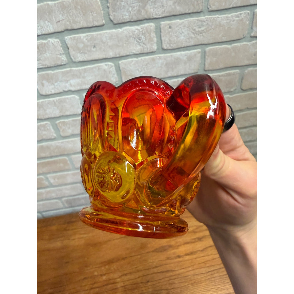 Vintage L.E. Smith Amberina Sugar & Creamer Set - Pair