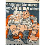 Vintage 1975 FRITZ THE CAT NINE LIVES Cartoon Original Movie Poster 27x41