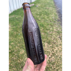 Rare Unique Amber GINSENG BOTTLING Co MENOMONEE FALLS WIS Wisconsin WI Bottle