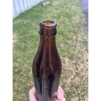 Rare Unique Amber GINSENG BOTTLING Co MENOMONEE FALLS WIS Wisconsin WI Bottle