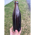 Rare Unique Amber GINSENG BOTTLING Co MENOMONEE FALLS WIS Wisconsin WI Bottle