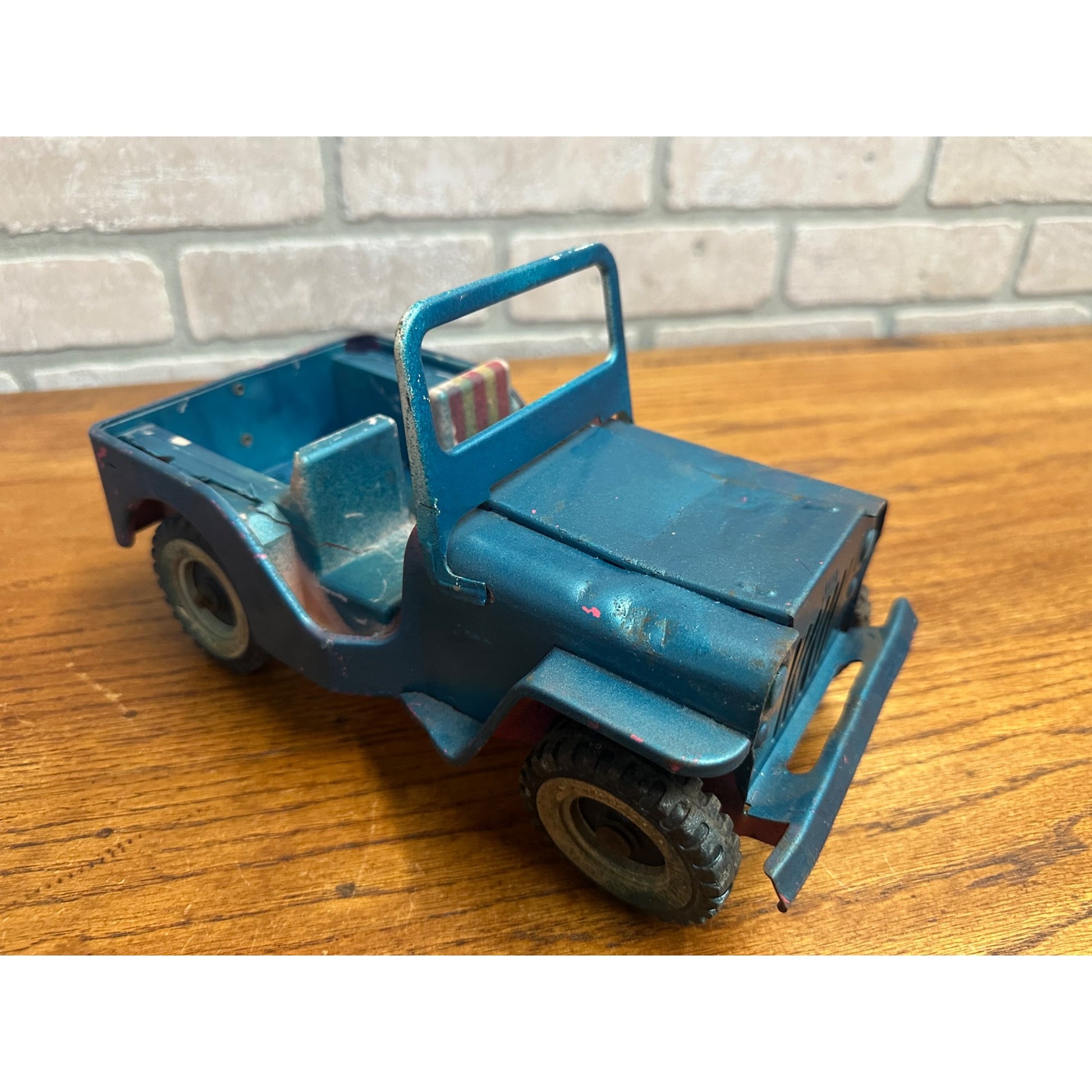 Vintage Tonka Pressed Steel Pink Surrey Jeep for Parts Restore Restoration