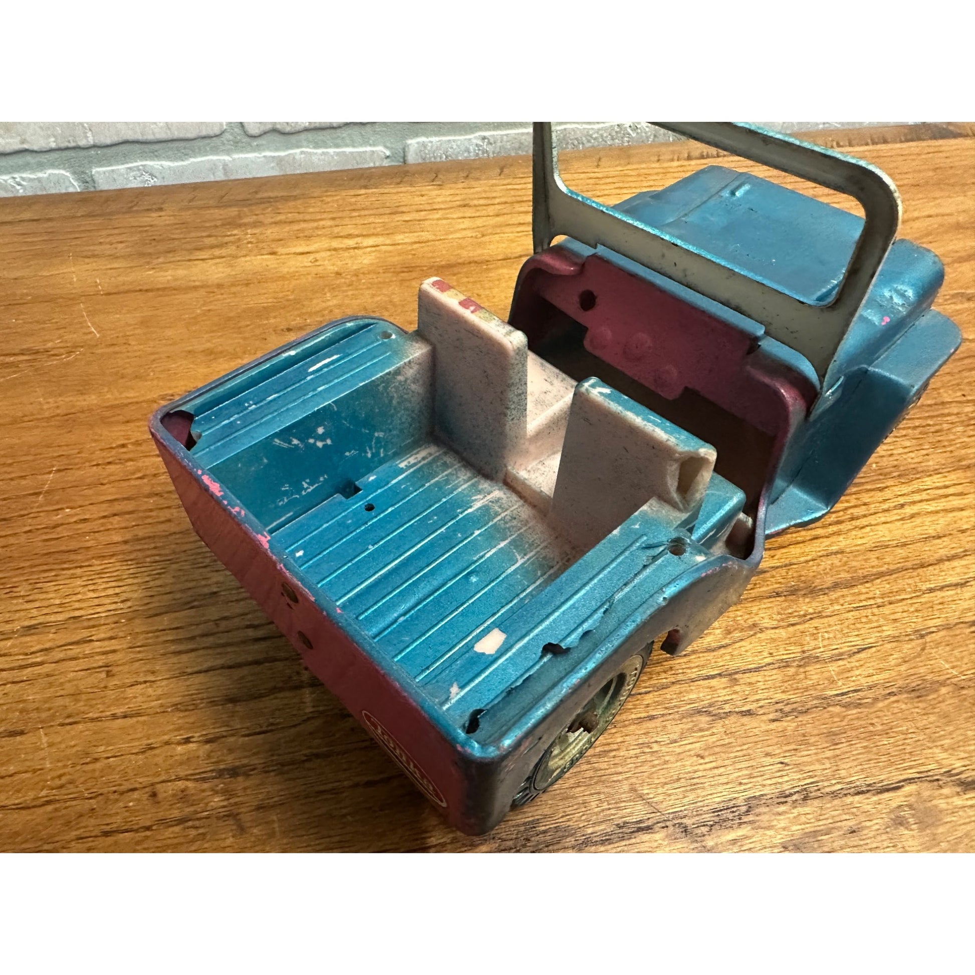 Vintage Tonka Pressed Steel Pink Surrey Jeep for Parts Restore Restoration