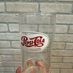Vintage Pepsi Cola Red & White ACL Syrup Line Soda Fountain Glass 5"
