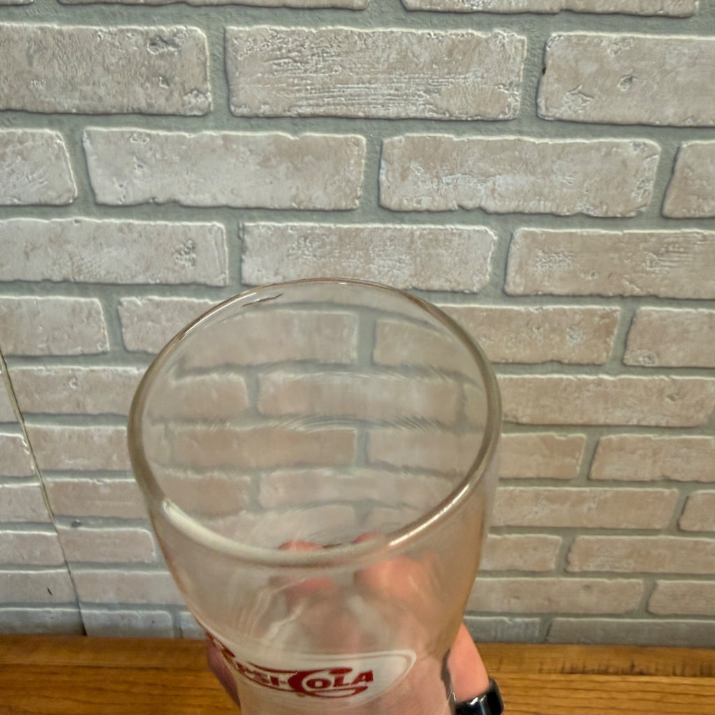 Vintage Pepsi Cola Red & White ACL Syrup Line Soda Fountain Glass 5"