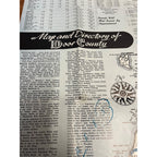 Vintage 1940s Door County Wisconsin Fun Map & Travel Brochure