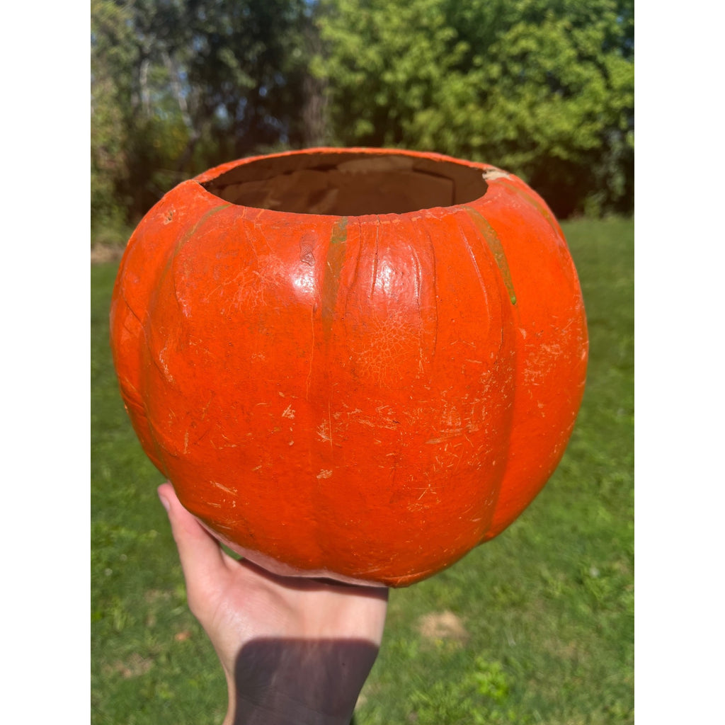 Antique German Halloween Jack o' Lantern JOL HUGE LARGE Unusual 9" Vintage