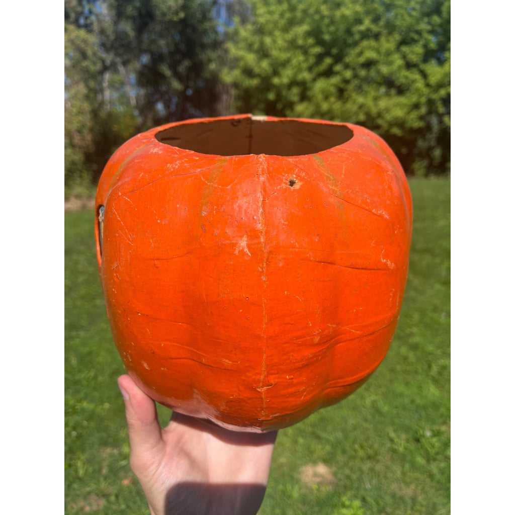 Antique German Halloween Jack o' Lantern JOL HUGE LARGE Unusual 9" Vintage