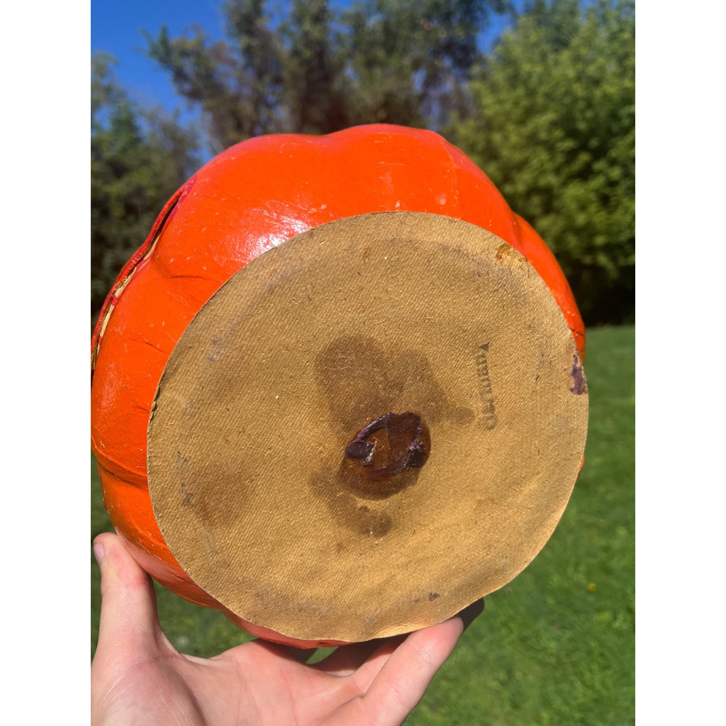 Antique German Halloween Jack o' Lantern JOL HUGE LARGE Unusual 9" Vintage